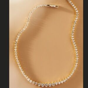 Gorgeous round cut tennis necklace